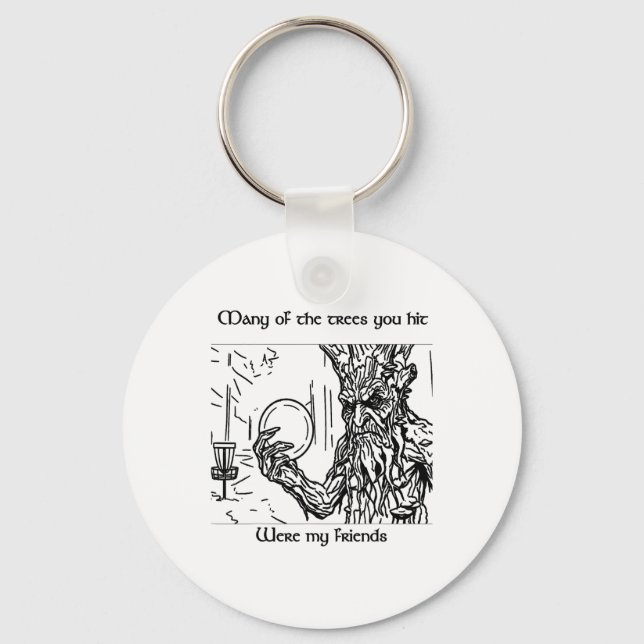 Fantasy Disc Golf Tree Ent Stylised Light Colours  Key Ring (Front)
