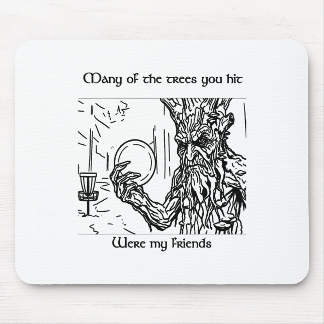 Fantasy Disc Golf Tree Ent Stylised Light Colours  Mouse Pad (Front)