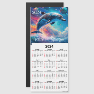 Fantasy Dolphin Magnetic Calendar Card