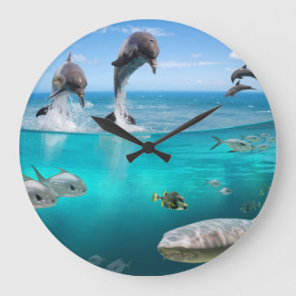 Fantasy Dolphins Wall Clock