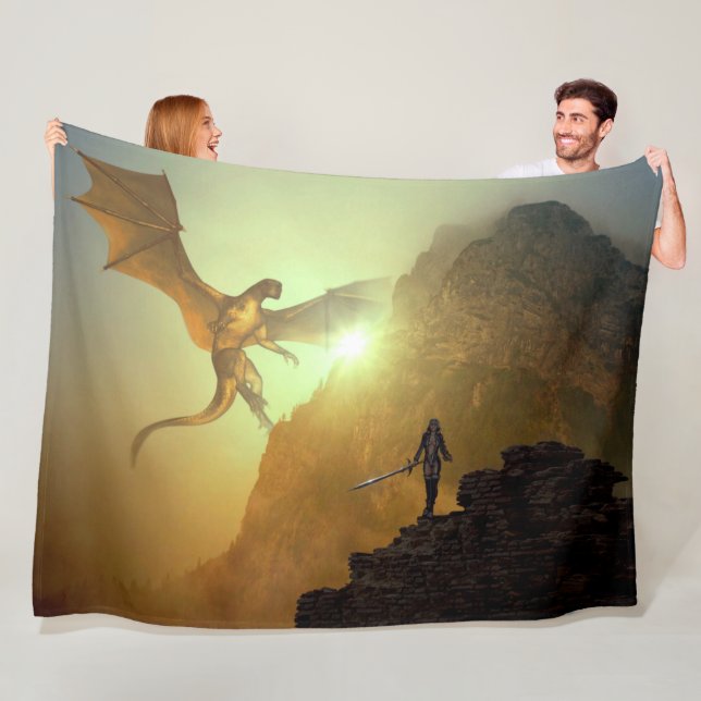 FANTASY DRAGON FLEECE BLANKET (In Situ)