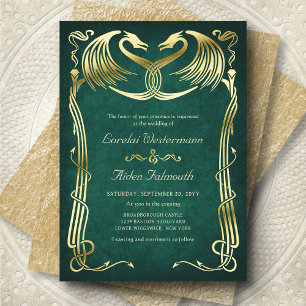 Fantasy Dragon Green Wedding
