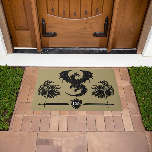 Fantasy Dragon Home Decor Doormat (Outdoor)