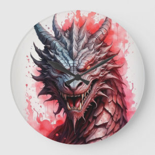 "Fantasy Dragon" Large Clock
