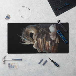 Fantasy Dragon Library Desk Mat Dark Academia Dr