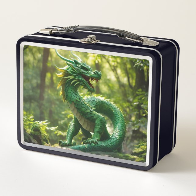 "Fantasy Dragon Lunchbox" Metal Lunch Box (Front)