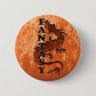 FANTASY dragon on rust 6 Cm Round Badge