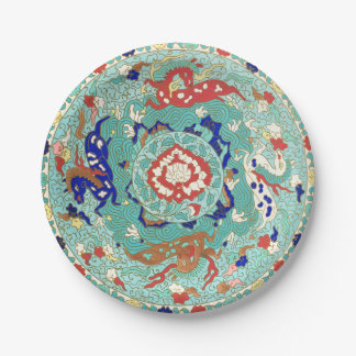 Fantasy Dragon Print Paper Plates, 7" Paper Plate