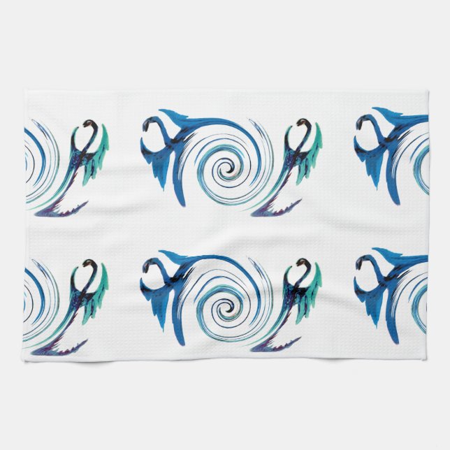 Fantasy Dragon Swirl Tea Towel (Horizontal)