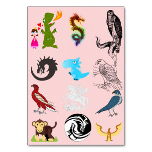 Fantasy Dragon Table Cards Magical Wedding