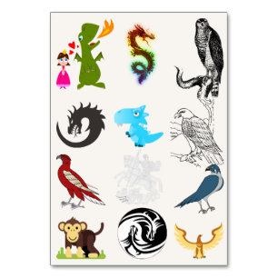 Fantasy Dragon Table Cards   Magical Wedding