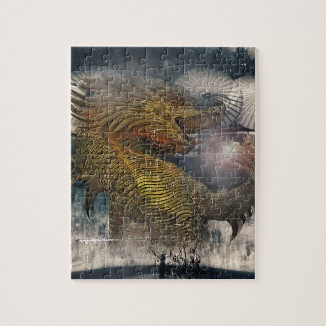 Fantasy Dragon Throne Jigsaw Puzzle (Vertical)