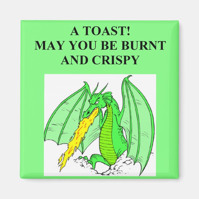 fantasy dragon toast magnet (Front)