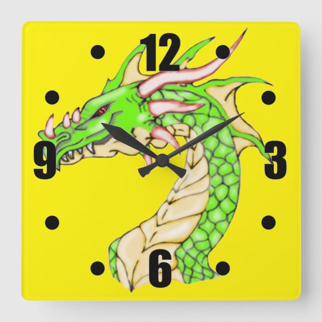 Fantasy Dragon Wall Clock (Front)