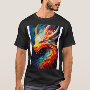 Fantasy Dragon Watercolor Painting Abstract Art T-Shirt