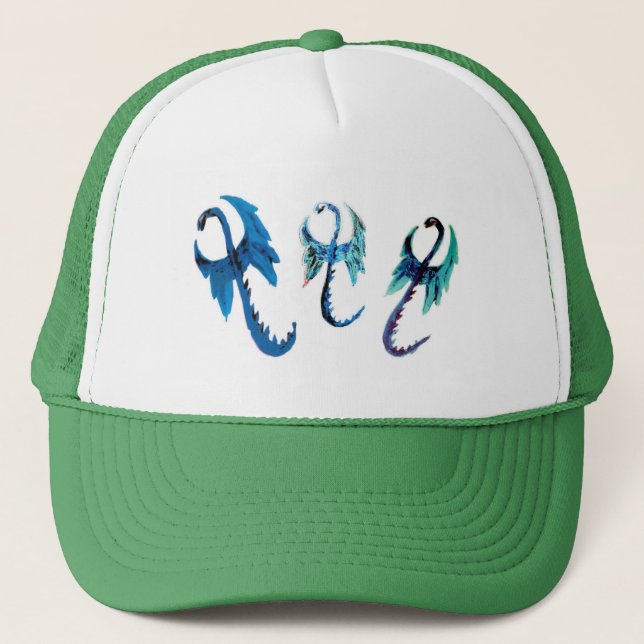 Fantasy Dragons Art Trucker Hat (Front)