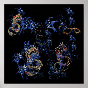 Fantasy dragons poster