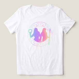 Fantasy Duo Silhouette T-Shirt – Mystical Pastel Tri-Blend Shirt
