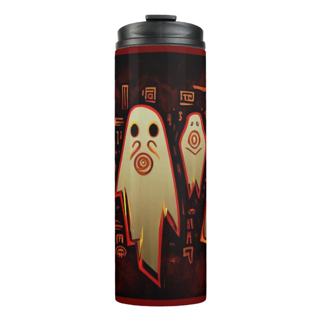 Fantasy Egyptian Ghosts Halloween 1 Thermal Tumbler (Front)