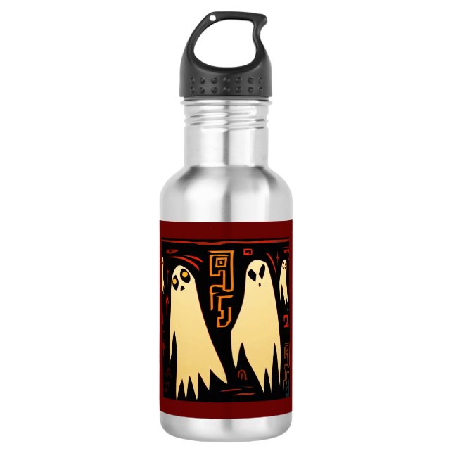 Fantasy Egyptian Ghosts Halloween 2 532 Ml Water Bottle (Front)