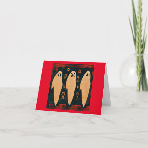 Fantasy Egyptian Ghosts Halloween 4 Card