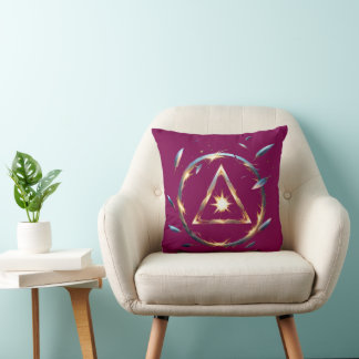 Fantasy Emblem with Floating Blades – Magical Ener Cushion
