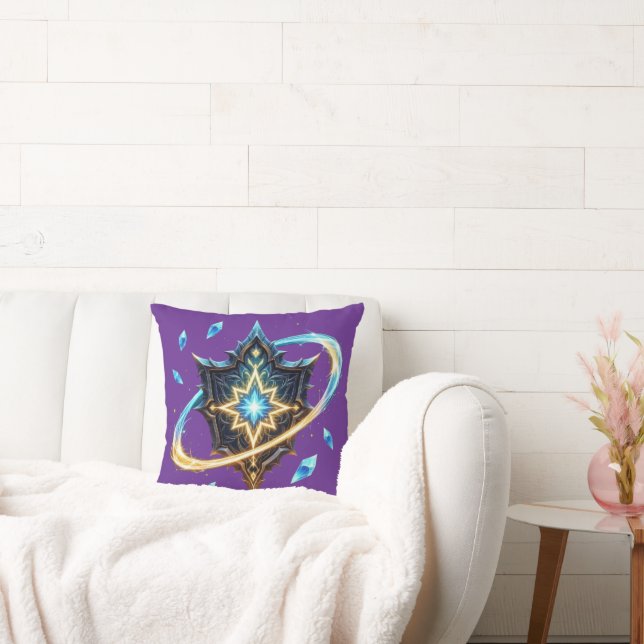 Fantasy Emblem with Floating Blades – Magical Ener Cushion (Couch)