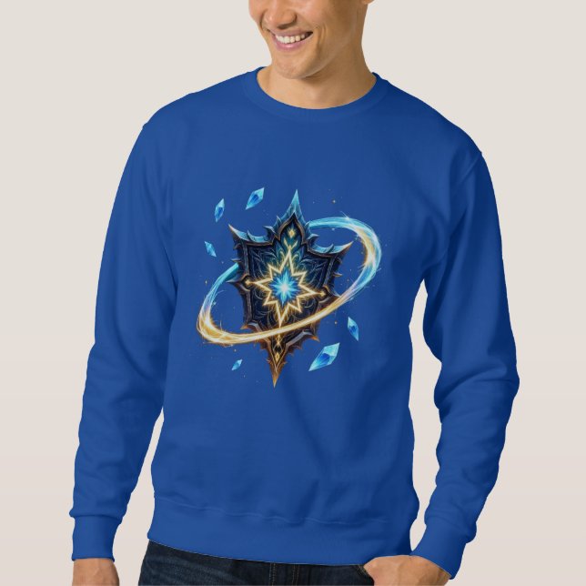 Fantasy Emblem with Floating Blades – Magical Ener Sweatshirt (Front)