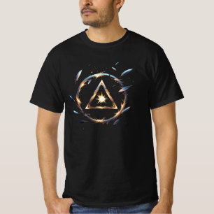 Fantasy Emblem with Floating Blades – Magical Ener T-Shirt