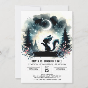 Fantasy Enchanted Cat Birthday Invitation
