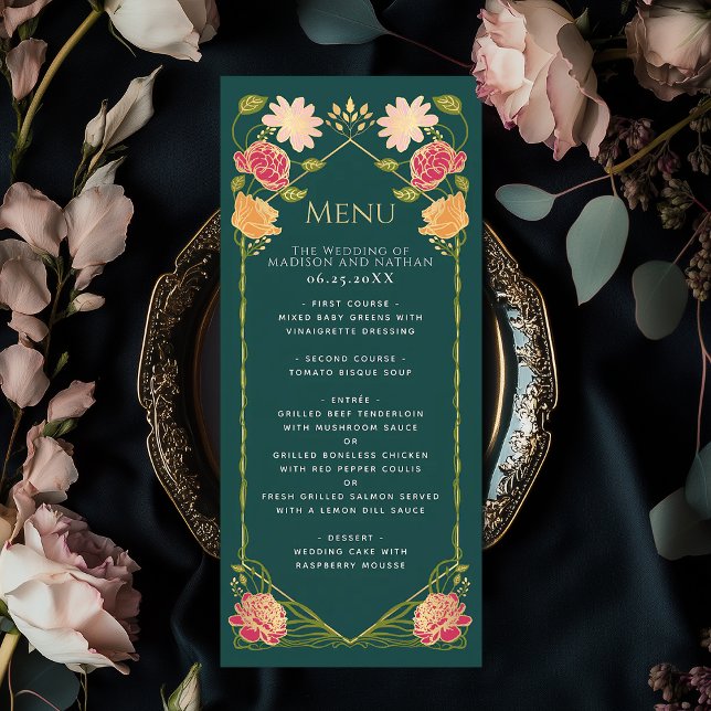 Fantasy Enchanted Floral Garden Wedding  Menu (Creator Uploaded)