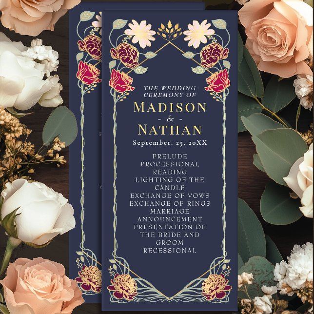 Fantasy Enchanted Floral Garden Wedding Program (Creator Uploaded)