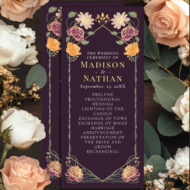 Fantasy Enchanted Floral Garden Wedding Program (Creator Uploaded)