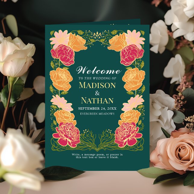 Fantasy Enchanted Floral Garden Wedding Program (Creator Uploaded)