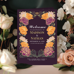 Fantasy Enchanted Floral Garden Wedding Program