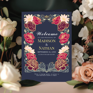 Fantasy Enchanted Floral Garden Wedding Program