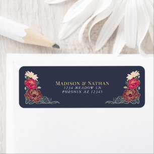 Fantasy Enchanted Floral Garden Wedding Return Address Label
