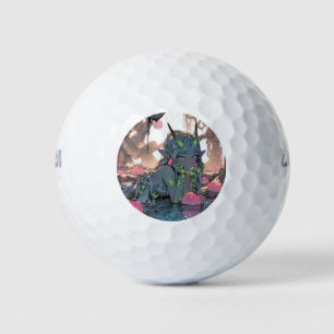 Fantasy Enchanted Forest Aesthetic Anime Girl Golf Balls