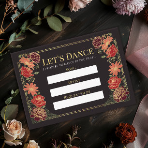 Fantasy Enchanted Garden Wedding Song Request Enclosure Card