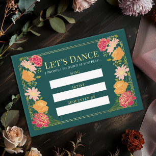 Fantasy Enchanted Garden Wedding Song Request Enclosure Card