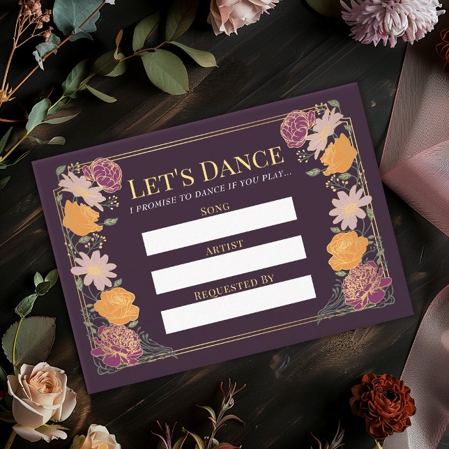 Fantasy Enchanted Garden Wedding Song Request Enclosure Card (Creator Uploaded)