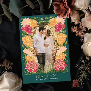 Fantasy Enchanted Garden Wedding Thank You Card