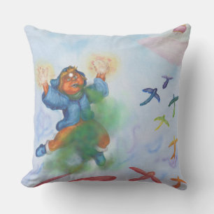 Fantasy Eros God Light Dimension Watercolour Love Cushion