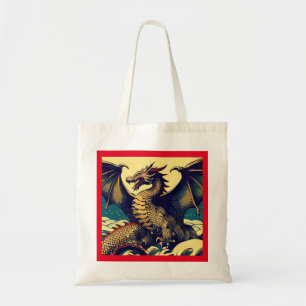 Fantasy European Dragon - Woodcut 1 Tote Bag
