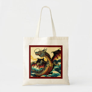 Fantasy European Dragon - Woodcut 2 Tote Bag