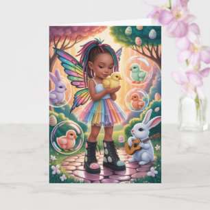 Fantasy Fairy Easter Card Enchanted Spring