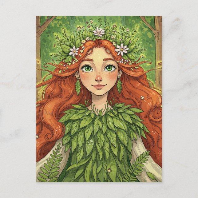 Fantasy, Fairy, Elf, Mavka, Fairy tale Postcard (Front)