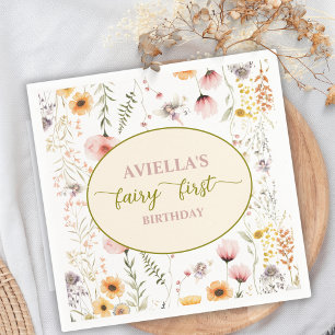 Fantasy Fairy First Wildflower Paper Napkin