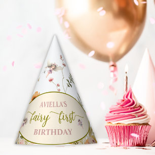 Fantasy Fairy First Wildflower Party Hat