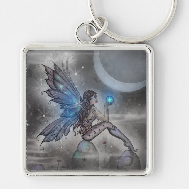 Fantasy Fairy Gothic Art Keychain (Front)